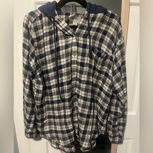 American Eagle flannel hoodie